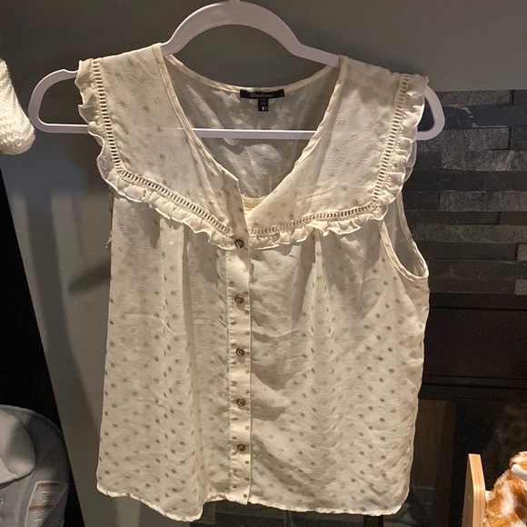 Size L color cream with gold dots transparent material - Picture 1 of 6